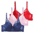 thumbnail image 1 of Kcodviy Pack of 3 Women Woman's Sports Bra Bras with Underwire Push Sports Bras Pack Up Bra Set Women Bras Pack Bustier Sports Bra Training Sports Bras Pack for Women Bra, 1 of 2
