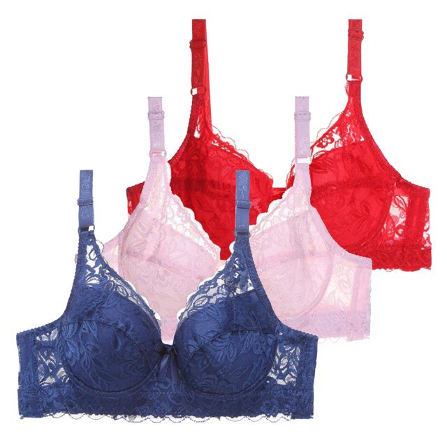 Kcodviy Pack of 3 Women Woman's Sports Bra Bras with Underwire Push Sports Bras Pack Up Bra Set Women Bras Pack Bustier Sports Bra Training Sports Bras Pack for Women Bra