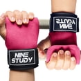 thumbnail image 2 of Wrist Straps For Weightlifting Workout Wrist Wraps With Double Leather Layer Leather Enhanced Grip For Optimal Hand And Wrist Gym Lifting Straps For And Powerlifting, 2 of 5