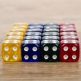 thumbnail image 4 of 24Pieces 16MM Rounded Corners Playing Dices Party Prop 4-Color Transparent Dice Set (Transparent Blue, Green, Yellow, Red All 6), 4 of 7