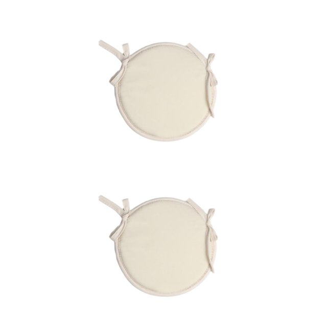 relayinert 1/2/3/5 Confort et Durabilité des Chaises Coussin Rond Doux et Confortable beige 2 Pcs