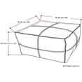 thumbnail image 2 of Simpli Home Brody Pouf de Table Basse Carré Grand Carré Boho en Similicuir Brun Vieilli, 2 of 6