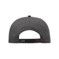 thumbnail image 2 of Cotton Twill Flat Bill 6 Panel Mid Profile Snapback Hat, Black/Charcoal, 2 of 2