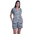 thumbnail image 1 of Moomaya Pyjama pour Femmes Imprimé, Ensemble Deux Pièces à Col Cranté avec Short, 1 of 6