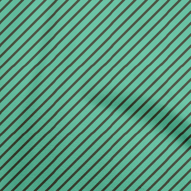 oneOone Tissu en Coton Vert Mer à Rayures, Tissu pour Robe, Tissu Imprimé au Mètre, Largeur 56 Pouces