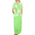 thumbnail image 4 of Ovzne Robes d'Été pour Femmes 2025 Robe Mode Robe Décontractée pour Femmes Imprimée à Manches Courtes Col Rond Robe avec Poches Robe de Printemps à Manches Courtes Imprimée Liquidation, 4 of 4