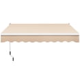 thumbnail image 3 of Patiojoy 8'��6.6' Retractable Awning W/ Aluminum Frame Sun/Water Protection W/ PA Coating Manual Control Hand Crank Angle Adjustable Design Brown, 3 of 10