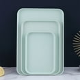 thumbnail image 1 of Birdeem Plastic Rectangular Serving Tray Set of 3, Large Medium Small Trays for Home Use, Ideal as Snack Plates and Tea Cup Holders, Durable Household Platters, 1 of 9
