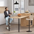 thumbnail image 3 of Walsunny Adjustable Bar Stools Set of 2 Leather Upholstered Swivel Counter Stools Counter Height Bar Stools with Large Base, Room Bar, Beige, 3 of 5