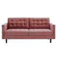 thumbnail image 4 of Modway Canapé en Velours de Performance Capitonné Exalt Couleur Rose Poussiéreux, 4 of 9