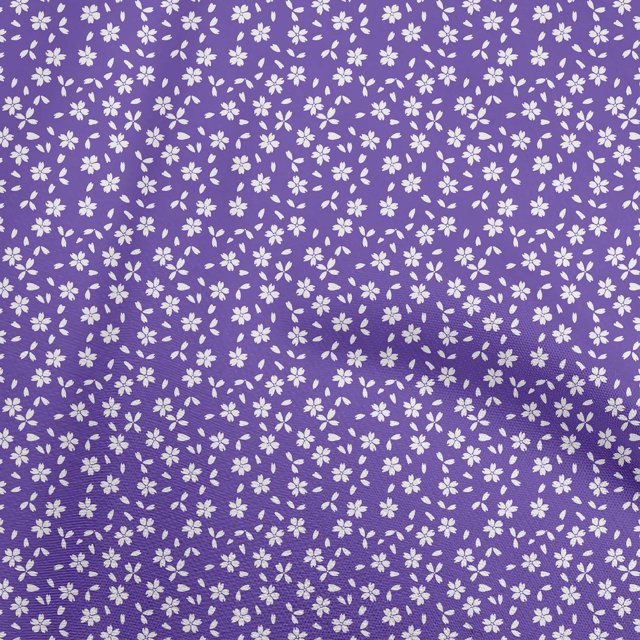 oneOone Cotton Poplin Purple Fabric Floral Sewing Craft Projects Fabric Prints By Yard 56 Inch Wide