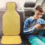Zenithome Summer Wooden Bead Car Seat Set, 15.7x11.8In Breathable Cushion, Cool Ergonomic & Auto-Use