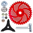 thumbnail image 1 of CNKOOBrush Cutter Blade  2025 Upgraded 9 Inch Saw Blade for Weedeater  Durable Universal Adapter Kit  Brush Cutter Blade for Weedeater (1 Set（10 Pack）), 1 of 7