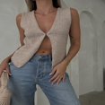 thumbnail image 3 of Women Knit Sweater Vest Tops Sleeveless V-Neck Button up Tank Tops, 3 of 4