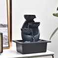 thumbnail image 3 of Tabletop Water Fountain Feng Shui Waterfall Landscape Home Table Ornaments A, 3 of 5
