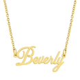 thumbnail image 1 of KISPER 18K Gold Plated Stainless Steel Personalized Name Pendant Necklace, Beverly, 1 of 6