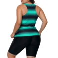 thumbnail image 4 of Women's Plus Size Rash Guard Capris Tankini Athletic Swimwear, 4 of 6