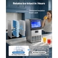 thumbnail image 3 of VEVOR Commercial Ice Maker Machine, 90 lbs/24h with 13 lbs Storage Capacity, Countertop/Freestanding/Under Counter, Stainless Steel Ice Maker with LED Display & Self-Cleaning, 3 of 9