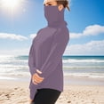 thumbnail image 1 of Ovbmpzd Long Sleeve Ladies Tops Clear Sun Protection Solid Breathable Tees Tees for Women M, 1 of 8