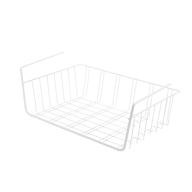 Under Shelf Basket, Durable Metal Wire Rack - Sliding Design for Kitchen, Pantry, and Bathroom Storage, 36x25x13cm Size