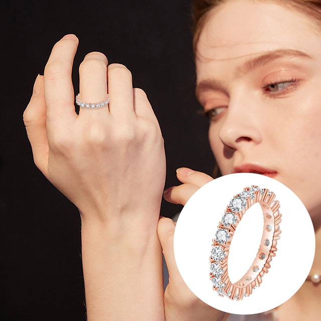 EGNMCR Rings Exquisite set diamond ring fashion versatile female accessories ring ring