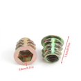 thumbnail image 4 of Liukouu 20Pcs M8 Zinc Alloy Hex Drive Head Furniture Nuts Threaded For Wood Insert, 4 of 8
