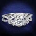 thumbnail image 1 of Alamode TS421-9 Women Rhodium 925 Sterling Silver Ring with AAA Grade CZ in Clear - Size 9, 1 of 1