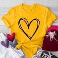 thumbnail image 2 of Plebaso T-Shirts pour Femmes à Imprimé Cœur, Col Rond, Coupe Ample, T-Shirts Décontractés à Manches Courtes, T-Shirts Graphiques pour Femmes, 2 of 4