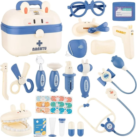 Doctor Kit for Kids - Pretend Play Educational Doctor Toys Medical Kit with Stethoscope Doctor Playset for Dentist Doctor Role Play Toys for Girls & Boys Toddler Gifts