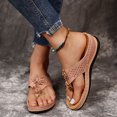 thumbnail image 2 of Sandales de Plage Orthopédiques à Fleurs pour Femmes, Style Bohème, à Plateforme Compensée, Sandales à Enfiler pour Robe, Plage, Été, Marche, 2 of 9