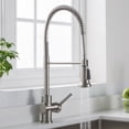 thumbnail image 3 of Kraus Britt Single Handle Commercial Kitchen Sink Faucet Stainless Steel Finish, 3 of 5