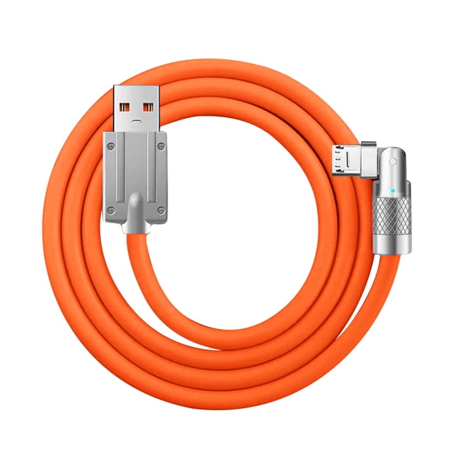 180° Rotating Fast Charge Cable USB Fast Charging USB To Type C Data Cable 120W Super Fast Charging Type C Silicone Fast Charging Cable Compatible With Android Series