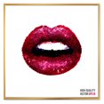 thumbnail image 1 of Designart Sexy Red Lips femme ART MURAL À CADRE FLOTTÉ, 1 of 4
