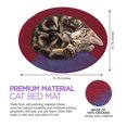 thumbnail image 2 of HAUSSIMPLE Cat Bed Mat Natural Merino Cozy Wool Large Carpet for Pet Cat Kitty Small Dog- Aqua Red, 2 of 7