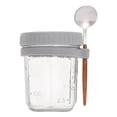 thumbnail image 2 of Food Storage Containers Oats Containers with Lids and Spoon Glass Oats Containers Breakfast Containers Oats Jars for Yogurt Chia Meal Prep, 2 of 9