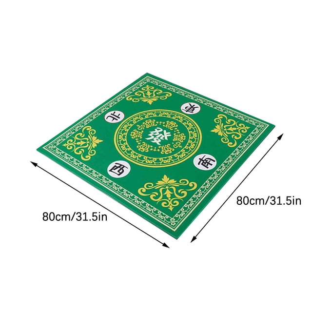 Meitianfacai Mahjong Mat Reduction Mahjongg Table Mat Mahjong Accessories Tablecloth Game Poker Domino Game Game Mat For Card Board And Tile Games 80x80cm