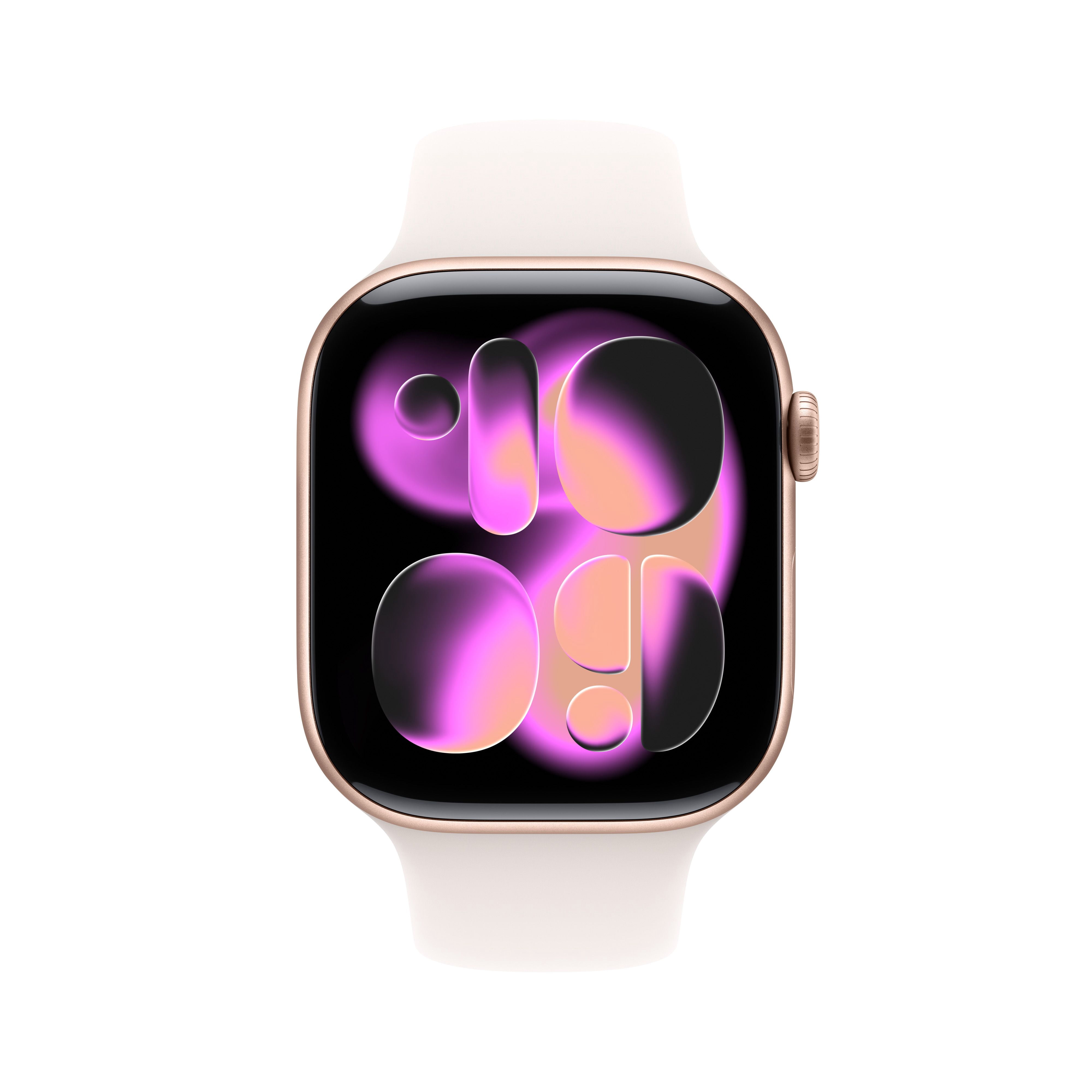 Apple Watch Series 11 GPS - Boîtier 46 mm en aluminium rosé - Bracelet sport rose tendre (M/G)