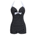 thumbnail image 1 of Womens Swimsuits Tankini Wave Dot Conservative Beach Plus Plus Hot Spring Women's Swimwear Black, 1 of 4