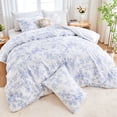 thumbnail image 2 of Hitime Queen Duvet Cover Set, Soft & Breathable Microfiber 3 Pieces Queen Bedding Sets, Pattern Queen Comfy Duvet Cover Set, with Zipper Closure (Queen), 2 of 8