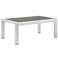 thumbnail image 4 of Modway Shore 4-Piece Aluminum Outdoor Patio Furniture Set in Silver Gray, 4 of 4