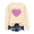 thumbnail image 3 of Mode Femme Décontractée Couleur Unie Ample Manches Longues Imprimé Lettre Col Rond Chandail à Capuchon 2t Fermeture à Glissière Chandail à Capuchon Fille Chandail à Capuchon Deux Pièces Robe Chandail Français Doublée Veste Femme Décontractée Chaude Hauts Femme, 3 of 4