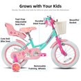 thumbnail image 2 of JOYSTAR Unicorn Vélo pour Filles 14 Pouces, Vert, 2 of 7