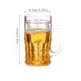 thumbnail image 5 of TACILIP 400ml Double Layered Plastic Beer Glass with Large Capacity Interlayer Chilled Water Cup Cups, Gifts for Him, 5 of 5