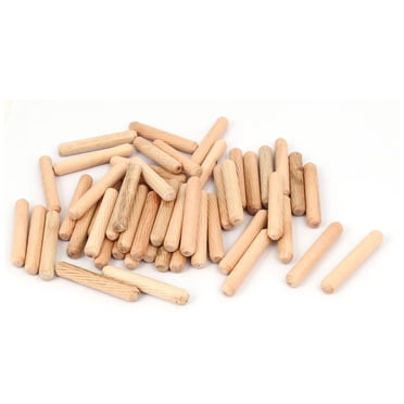 Unique Bargains Tiroir de Cabinet Rond Cannelé en Bois pour Artisanat 8mm x 50mm 50 Pcs