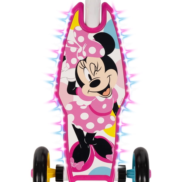 Huffy 3-Wheel Disney Minnie Preschool Scooter with LED Lights