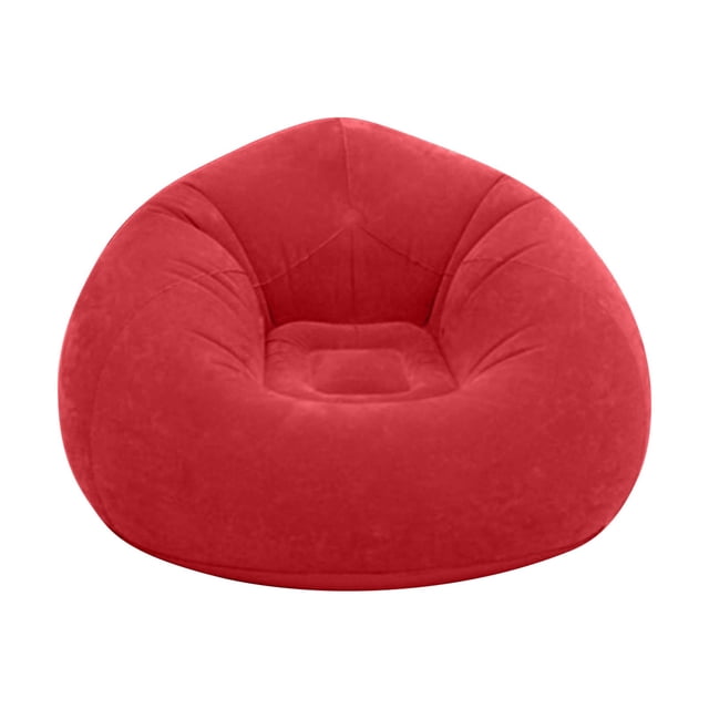Prime Day Deals Flocking PVC Inflatable Sofa Portable Inflatable Lounger for Camping & Beach Inflatable Couch for Indoor and Outdoor Camping Couch Inflatable Flocking Couch
