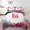thumbnail image 1 of Erosebridal Ensemble de Literie Monogrammée pour Lit Simple, Couette Personnalisée avec Initiale, Décoration avec Lettre, Réversible, Légère, 2 Pcs, 1 of 8