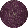 thumbnail image 1 of Ahgly Company Machine Washable Indoor Round Transitional Purple Lily Purple Area Rugs, 8' Round, 1 of 7