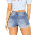 thumbnail image 4 of Teissuly Shorts d'Été Mode Rabais Shorts Décontractés pour Femmes avec Poches Jeans Solides Trou Bas, 4 of 7