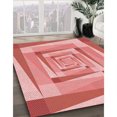 thumbnail image 3 of Ahgly Tapis Rectangulaire Lavable en Machine Intérieur Transitionnel Rose Pastel, 3 Pieds x 5 Pieds, 3 of 7